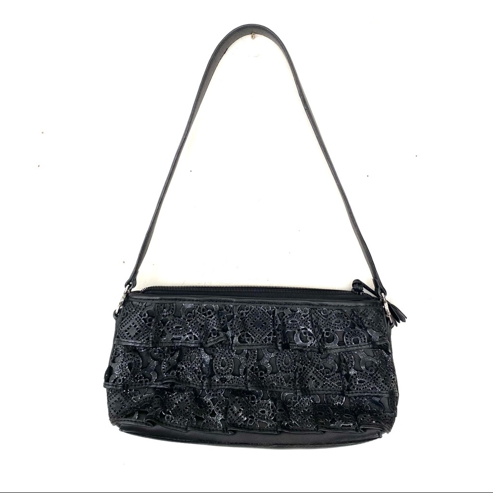 Vintage y2k Brighton black leather mini shoulder bag